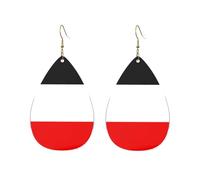 Teardrop Leather Earring Old Flag Of The German Empire Hookearrings Lightweight Tear Drop Earring Trendy For Women Girls Party For Birthday