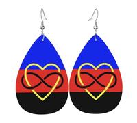 Teardrop Leather Earring Polyamorous Pride Lgbtq Tear Drop Earring Women Drop Leather Earrings Stylish And Beautiful For Birthday Daily Wear For Women Girls