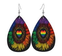 Teardrop Leather Earring Rainbow Lipss Pride Gay Lesbian Lgbt Teardrop Dangle Earrings Lightweight Drop Leather Earrings Trendy For Party For Women Girls Anniversary