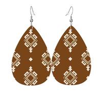 Teardrop Leather Earring Simple Neutral Boho Southwest Native Hookearrings Stylish And Beautiful Tear Drop Earring Ornament For Birthday Party Daily Wear