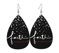 Teardrop Leather Earring Yeshua Jesus Christianty Tear Drop Earring Stylish And Beautiful Teardrop Dangle Earrings Trendy For Birthday Party Anniversary