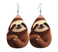 Teardrop Leather Earring You Are Awesome Sloths Hookearrings Lightweight Tear Drop Earring Trendy For Daily Wear Anniversary For Birthday