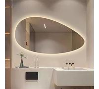 Teardrop LED Bathroom Mirror - 3 Color Dimmable Backlit Wall Mounted Vanity Mirror, HD Glass Decorative Wall Mirror for Makeup Shaving Dressing, Fits Bathroom Bedroom (60x100cm/23.6x39.4in