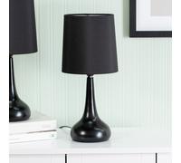 ValueLights | Black Teardrop Touch Dimmer Table Lamps with Black Shade | Table Lamps, Home Décor & Improvement Essential