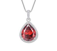 Teardrop Pendant Necklace 925 Sterling Silver Birthstone Jewellery Gifts for Women Mom Wife Her