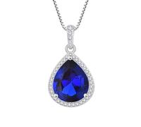 Teardrop Pendant Necklace 925 Sterling Silver Birthstone Jewellery Gifts for Women Mom Wife Her