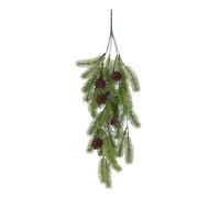 Teardrop Swag Wreath - Artificial Winter Greenery, 31.5in - Christmas Decor
