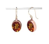 Teardrop Turquoise Gemstone Earrings, Vintage Silver Alloy Dangle Drop Earrings for Women-Red