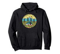 Teardrops Make Me Happy Minimalist Monoline Mountain Design Pullover Hoodie