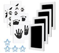 Tearmier Baby Hand and Footprint Kit, 4 Ink Pads and 8 Imprint Card, Dog Paw Print Kit, Dog Nose Print Kit, Clean Touch Newborn Print Kit, Baby Registry, Baby Shower Gifts, Girls, Boys