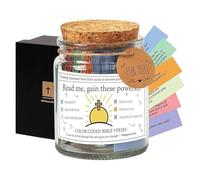 Tearmier Bible Verse Jar, Scripture Prayer Jar with 90 Coloring Scriptures, Read Me When Bible Verses for Emotions and Feelings Glass Prayer, Christian Gifts for Easter