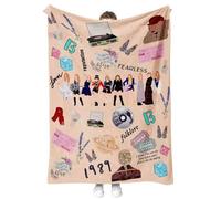 Tearmier Music Flannel Blanket,100x130cm Singer Throw Blanket for Couch,Merch Gifts Warm Throw Purple Blanket,Sofa Bedding Music Fans Party Bedroom Decorations Printed Bedding (100x130cm)