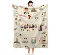 Tearmier Music Flannel Blanket,130x150cm Singer Throw Blanket for Couch,Merch Gifts Warm Throw Purple Blanket,Sofa Bedding Music Fans Party Bedroom Decorations Printed Bedding (130x150cm)