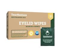 TearRestore NeutraWipe Hypoallergenic Eyelash Cleanser for Dry, Red, Itchy, Puffy and Irritated Eyes (Pack of 30)