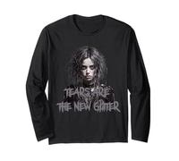 Tears are The New, Distressed Gothic Emo Long Sleeve T-Shirt