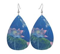Tears Drop Down Ears Pendant Leather Earringsanimal Flower Dragonfly Blue Christmas Halloween Woman Fashion Gifts Party Dangle Women Friends Wedding