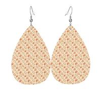 Tears Drop Down Ears Pendant Leather Earringsbrown Ice Cream Christmas Halloween Woman Fashion Gifts Party Dangle Women Friends Wedding