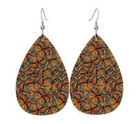 Tears Drop Down Ears Pendant Leather Earringsbutterflies And Dragonflies Are Densely Packed Christmas Halloween Woman Fashion Gifts Party Dangle Women Friends Wedding