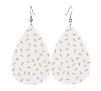 Tears Drop Down Ears Pendant Leather Earringscolorful Capsule Cartoon Christmas Halloween Woman Fashion Gifts Party Dangle Women Friends Wedding