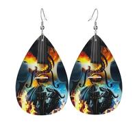 Tears Drop Down Ears Pendant Leather Earringscolorful Double Dragon Violin Christmas Halloween Woman Fashion Gifts Party Dangle Women Friends Wedding
