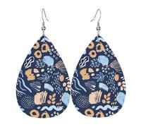 Tears Drop Down Ears Pendant Leather Earringscolorful Nature Christmas Halloween Woman Fashion Gifts Party Dangle Women Friends Wedding