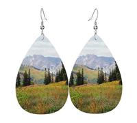 Tears Drop Down Ears Pendant Leather Earringsearth Forest Christmas Halloween Woman Fashion Gifts Party Dangle Women Friends Wedding