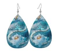 Tears Drop Down Ears Pendant Leather Earringsfresh Flying Dragon Christmas Halloween Woman Fashion Gifts Party Dangle Women Friends Wedding