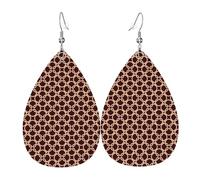 Tears Drop Down Ears Pendant Leather Earringsirregular Brown Shape Christmas Halloween Woman Fashion Gifts Party Dangle Women Friends Wedding