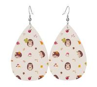 Tears Drop Down Ears Pendant Leather Earringsmibai Hedgehog Is Cute Christmas Halloween Woman Fashion Gifts Party Dangle Women Friends Wedding