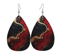 Tears Drop Down Ears Pendant Leather Earringsriver Colorful Dream Christmas Halloween Woman Fashion Gifts Party Dangle Women Friends Wedding