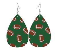 Tears Drop Down Ears Pendant Leather Earringsrugby Brown Green Christmas Halloween Woman Fashion Gifts Party Dangle Women Friends Wedding