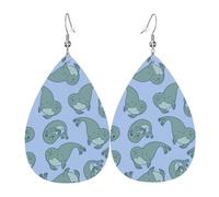 Tears Drop Down Ears Pendant Leather Earringssea Lions Are Cute Christmas Halloween Woman Fashion Gifts Party Dangle Women Friends Wedding