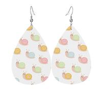 Tears Drop Down Ears Pendant Leather Earringssnails Are Cute And Colorful Christmas Halloween Woman Fashion Gifts Party Dangle Women Friends Wedding