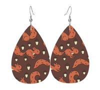 Tears Drop Down Ears Pendant Leather Earringssquirrel Pine Cone Brown Christmas Halloween Woman Fashion Gifts Party Dangle Women Friends Wedding