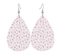 Tears Drop Down Ears Pendant Leather Earringssummer Ice Cream Christmas Halloween Woman Fashion Gifts Party Dangle Women Friends Wedding