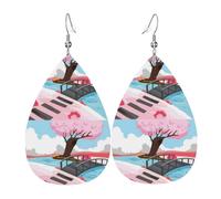 Tears Drop Down Ears Pendant Leather Earringstree Bridge Flowing Water Christmas Halloween Woman Fashion Gifts Party Dangle Women Friends Wedding
