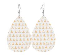 Tears Drop Down Ears Pendant Leather Earringstriangle Arrangement Rule Christmas Halloween Woman Fashion Gifts Party Dangle Women Friends Wedding