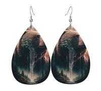 Tears Drop Down Ears Pendant Leather Earringsxiongshan Mountain Animals Christmas Halloween Woman Fashion Gifts Party Dangle Women Friends Wedding