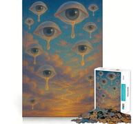 Tears of The Sky Jigsaw Puzzles for Adults 1000 Pieces Brain Challenge Toy Quiet Fun Precise Cut Wall Art Decor (38x26cm)