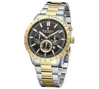 TEARTRACE Men's Watches with Stainless Steel Strap Waterproof Chronograph Analog Wrist Watch, Big Face Sport Work Watch, Classical Fashion Cool Dress Men's Watches, White-Gold