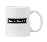 Tea's Electric Mug, Oasis Gift for Him or Her Manchester Music Indie Plumfoolery (White)