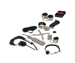 Tease & Please Master & Slave Bondage Game - BDSM Couples Games with 13 Sex Toys and Accessories - Erotic Sets & Games for an Exciting Game Night with Your Partner - Beige