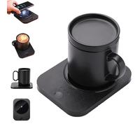 Tease Tea Warmer Set,Smart Heated Mug Kit 2.0 with Wireless Charger,Heated Cup Auto Shut Off,Coffee Mug Warmer,Electric Coffee Warmer with Mug Set (Black)