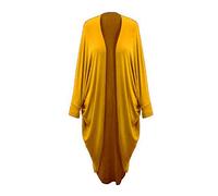 Tease Women's Batwing Waterfall Cocoon Open Long Kimono Cardigan Maxi Shawl 8-26 4 Sold in The Last 24 Hours (Mustard, 16)