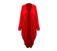 Tease Women's Batwing Waterfall Cocoon Open Long Kimono Cardigan Maxi Shawl 8-26 4 Sold in The Last 24 Hours (Red, 20)