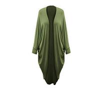Tease Women's Batwing Waterfall Cocoon Open Long Kimono Cardigan Maxi Shawl 8-26 4 Sold in The Last 24 Hours (Khaki, 22)