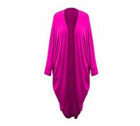 Tease Women's Batwing Waterfall Cocoon Open Long Kimono Cardigan Maxi Shawl 8-26 4 Sold in The Last 24 Hours (Cerise, 22)