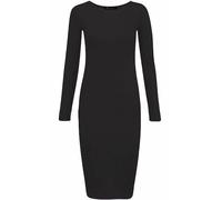 Tease Womens Plain Long SleeveRound Neck Stretch Bodycon Midi Dress (20, Black)