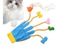 Teaser Gloves for Cat - Cat Toy Mitt, Feline Play | Interactive Finger Teaser with Dangling Feathers, Bite-Safe for Hyper Cats, Fun Training Tool, Hand Toy for Exercise and Stimulation