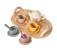 teaSet Toddler - Silicone Afternoon teaSet, playHouse Toy | Creative Fun Kids Kitchen Accessories Pretend playToys, Motor Skills Development Role playToy For Girls And Boys